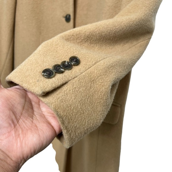 Lauren Ralph Lauren Camel Overcoat Vintage Y2K Made In USA Size 4 Petite - Picture 16 of 17